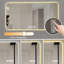 Miroir de salle de bain 28 po x 60 po à DEL avec éclairage à intensité variable tricolore et désembuage à une touche, conception rétro-éclairée résistante à la corrosion