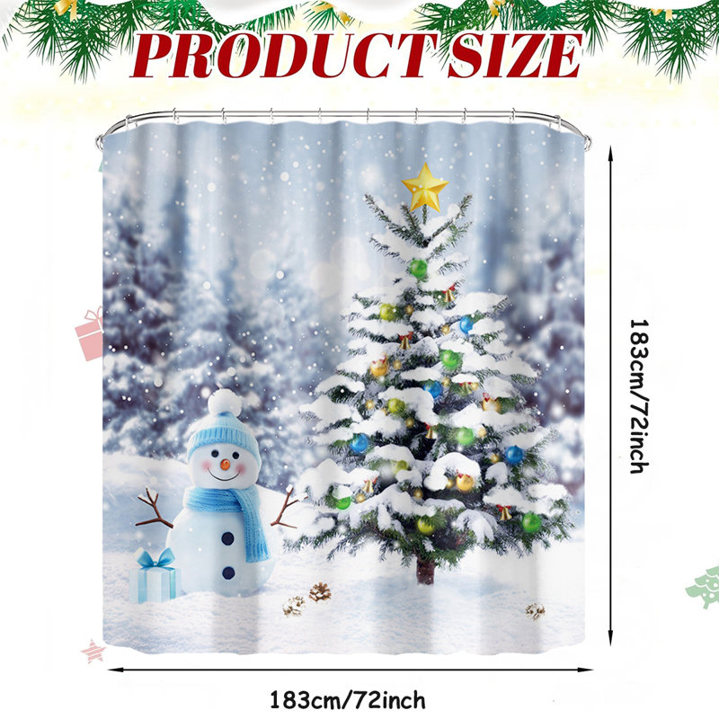 Rideau de douche Rustic Christmas