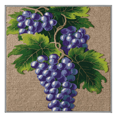  Tapis lavable avec raisins et gouttes de lune