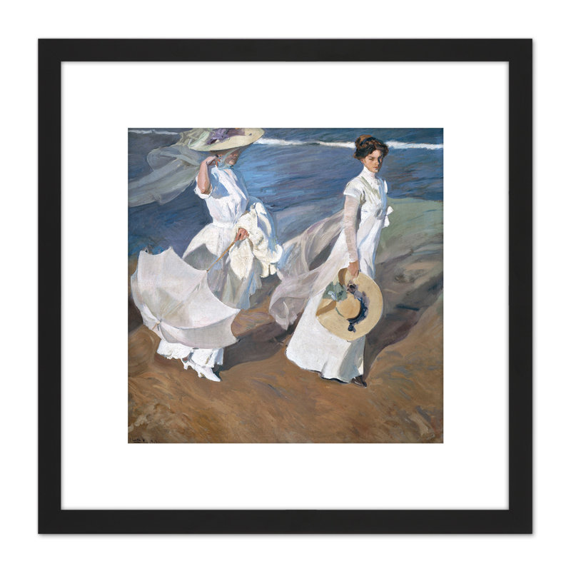 Strolling Along The Seashore by Joaquín Sorolla - Single Picture Frame Painting