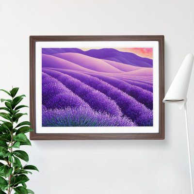 Spellbinding Lavender Flower Field - Framed Print