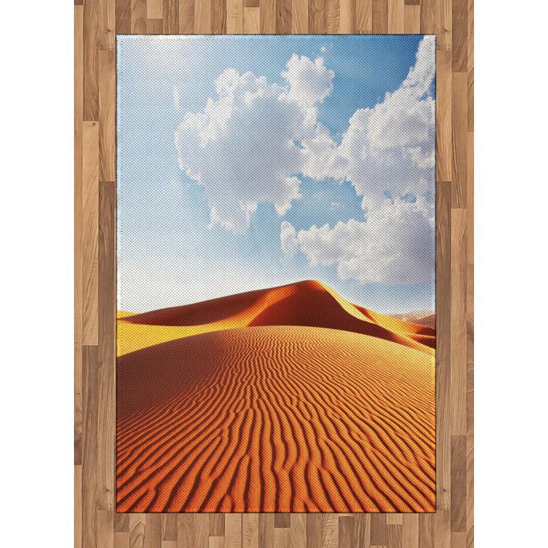 Desert High Density Long Fiber Poly Threads Decorative Area Rug Carpet, Rectangle 4' x 5'8"