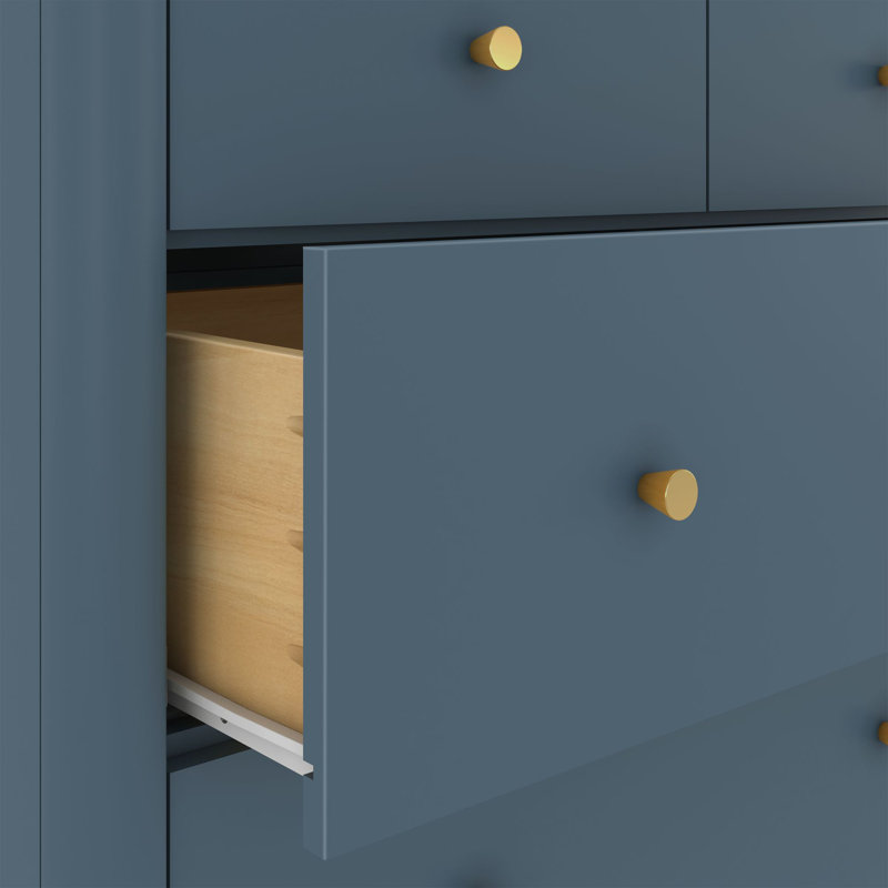 Commode 4 tiroirs Sutton, bleu brumeux, Bleu brumeux