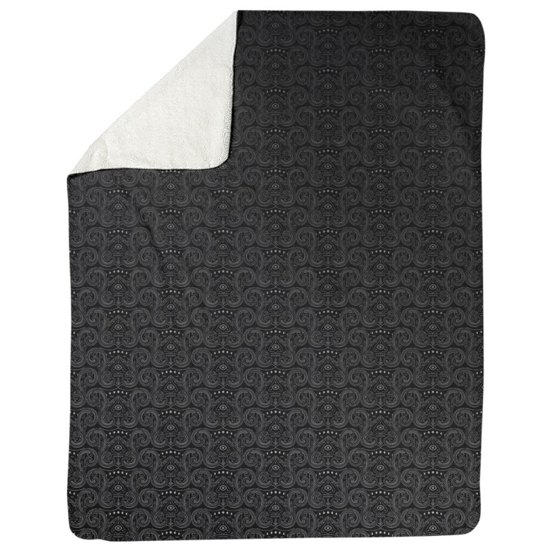 Couverture pour le troisième œil Katelyn Elizabeth, l 52,5 po x L 62,5 po, Noir / blanc