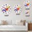 Horloge murale biologique avec formes tropicales rétro et feuilles tropicales II-1389566515