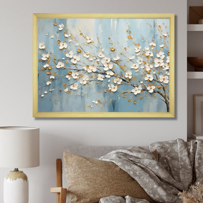 Peacefulness White Blue Dogwood - Dogwood Canvas Print