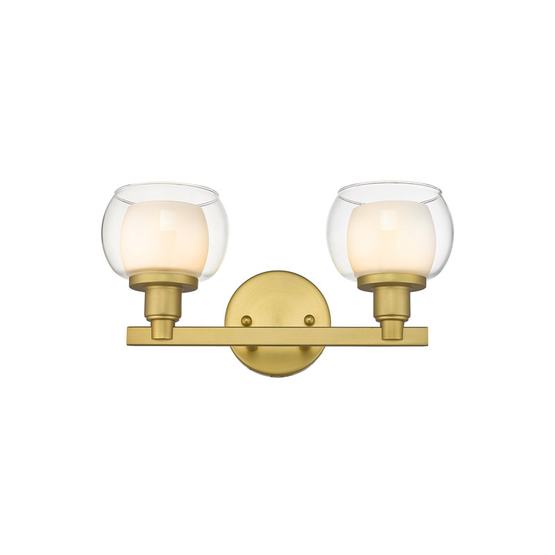 2 - Light Dimmable Bath Bar, Satin Gold