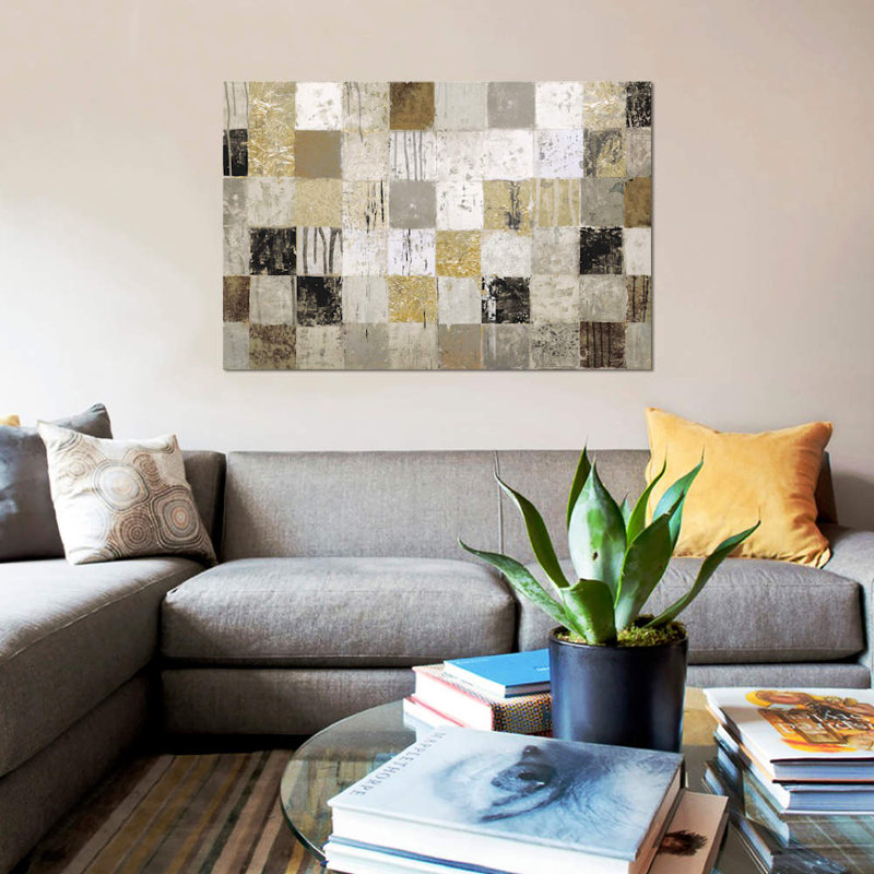 « africain mosaic ii », impression sur toile, H 40 po x l 60 po x P 1,5 po, Toile tendue, Pas de tapis