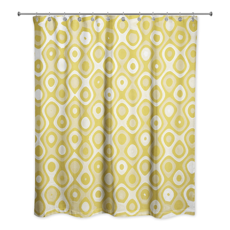 Rideau de douche Circles, Jaune
