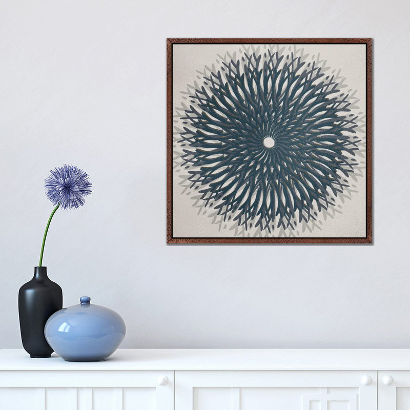 Spinner by Kimberly Allen - Painting on Canvas, Brown Framed, 45.72 cm H x 45.72 cm W