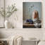 «Rustic Bread» et raisins mauves sur une table en bois, art mural-126155407