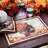 Goldene Turkey Thanksgiving Polyester Square Napkin