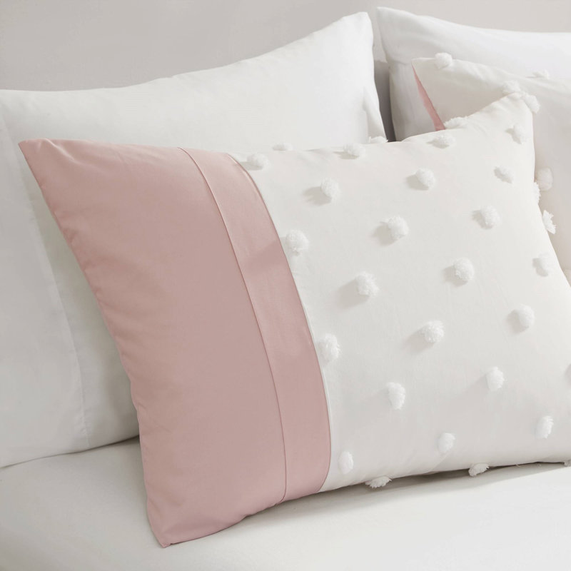 3 PCS Colorblock Clip Jacquard Comforter Set
