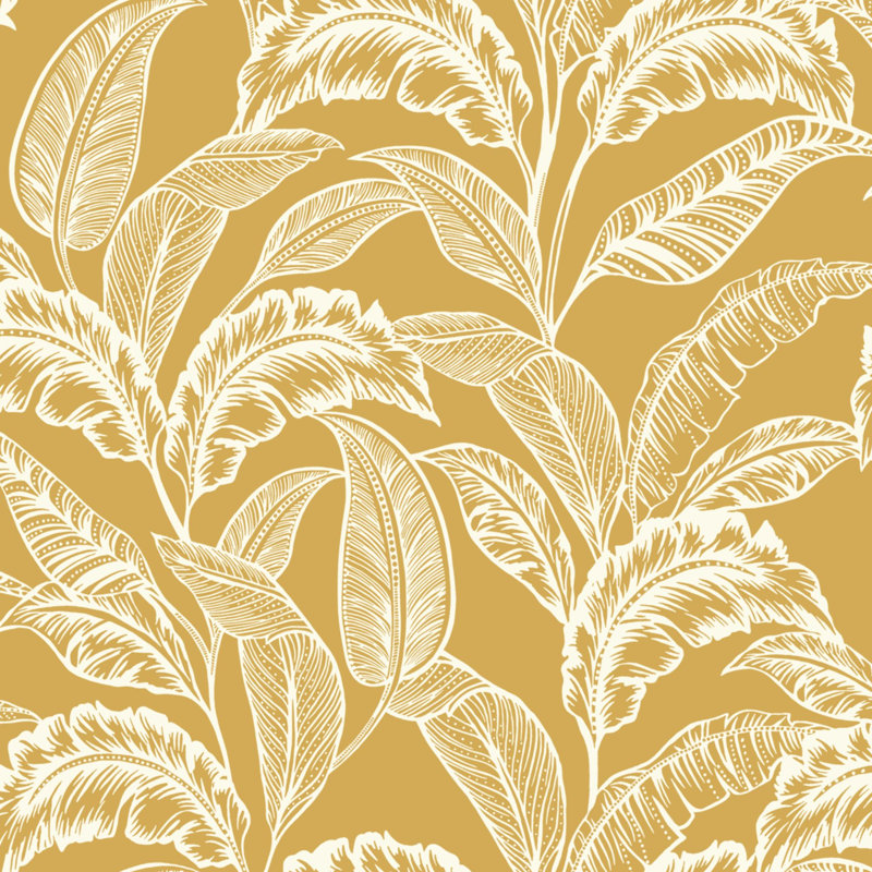 Mozambique 10.05m x 53cm Glimmer Wallpaper Roll, Ochre