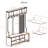Multifunctional Hall Tree With Removable Linen Cushioned Storage Bench,DIY Pegboard And 4 Hooks-1855542554