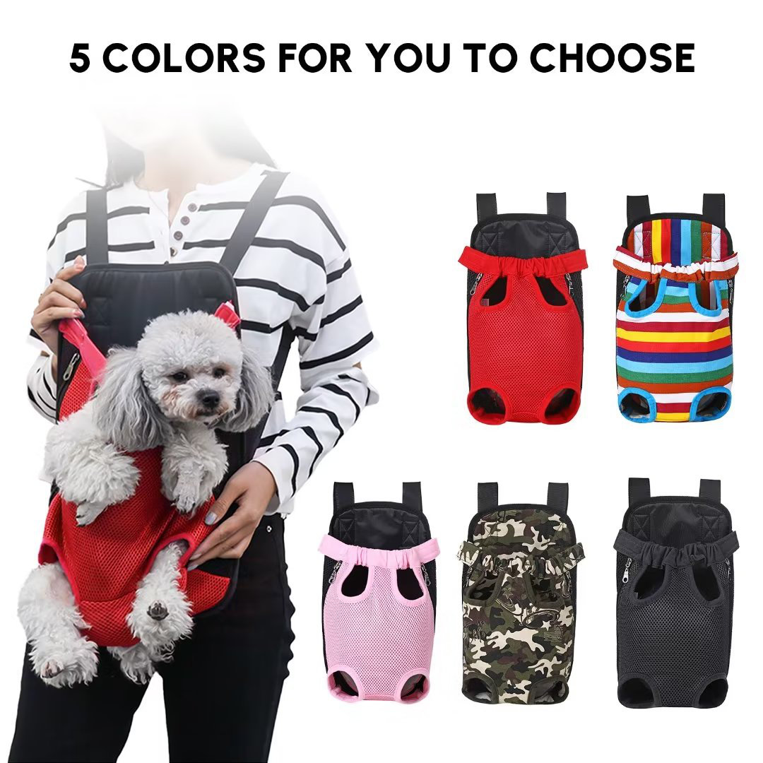 Dog Backpack, Puppy Backpack, Pet Carrier Backpack Small Dog Backpack  Carrier Pet Travel Carrier Dog Front Carrier with Breathable Head Out  Design and