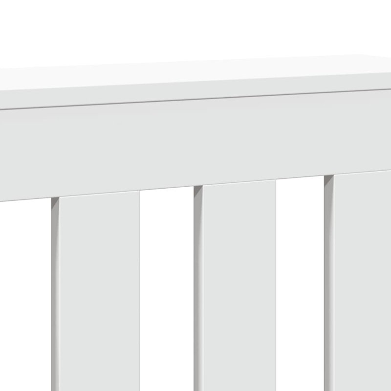 Large Radiator Cover, White, 149 x 20 x 82 cm, Vertical Slats