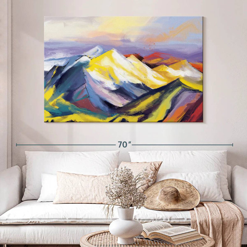 Paysage abstrait Avery Ridge, H 34 po x l 51 po