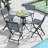 Folding Bar Stools Set Of 2 Backrest Humanized Footrest-302666419