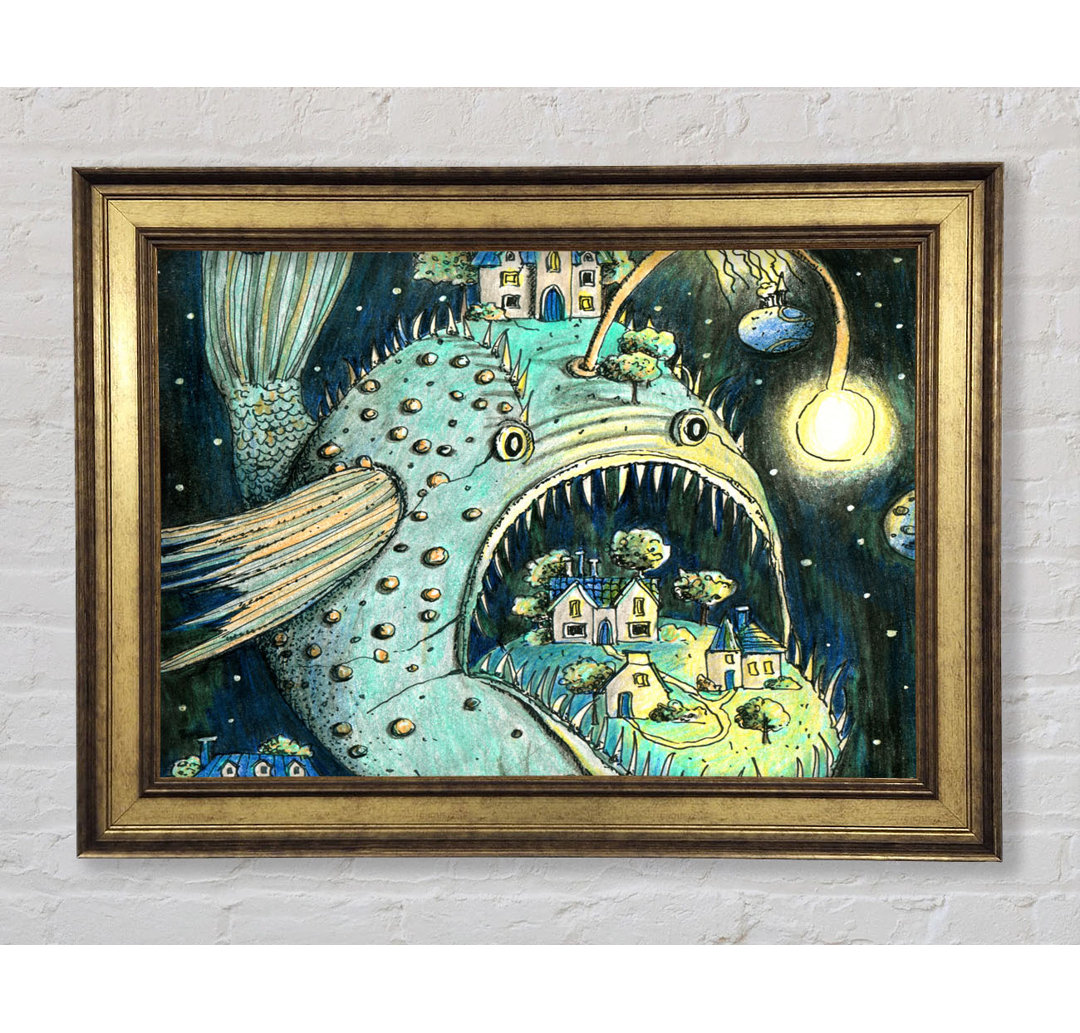 The Angler Fish Town - Einzelner Bilderrahmen Kunstdrucke