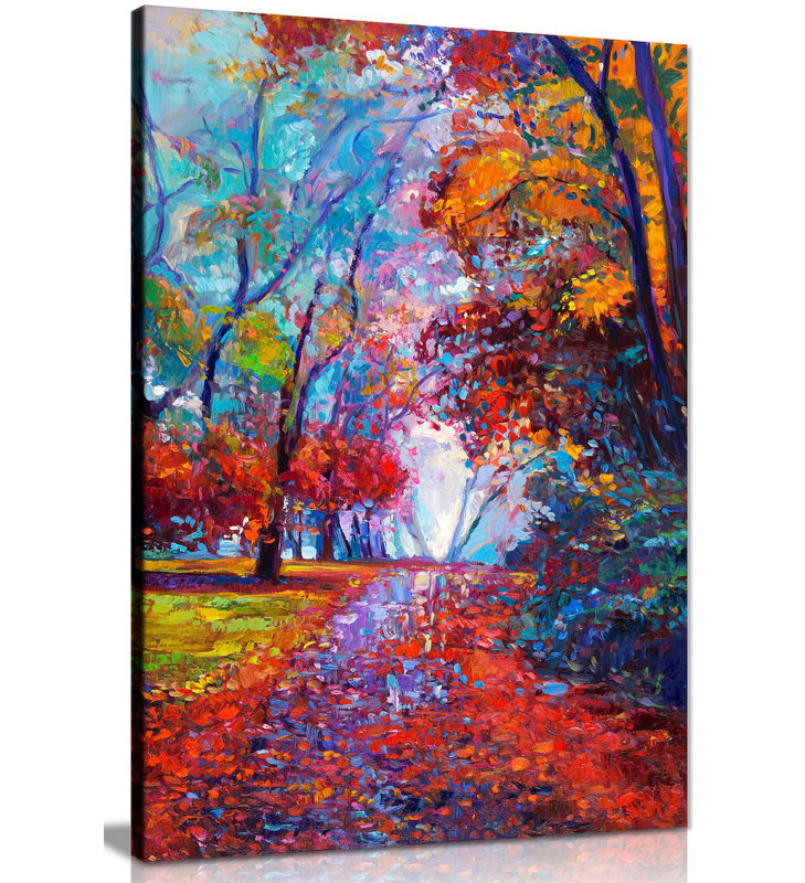 Autumn Forest - Wrapped Canvas Print, 91cm H x 61cm W
