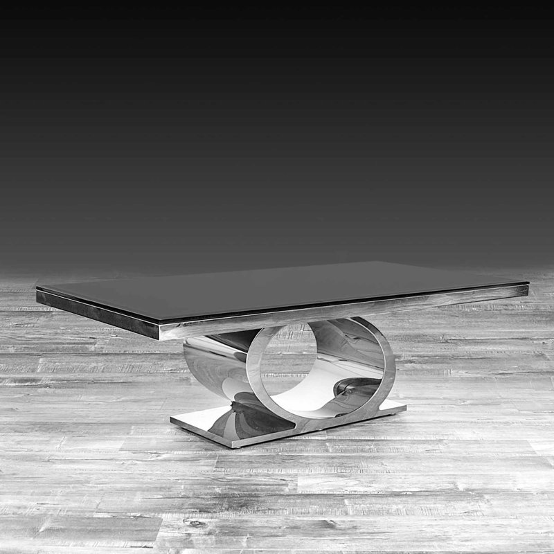 Table basse à piédestal, Argent