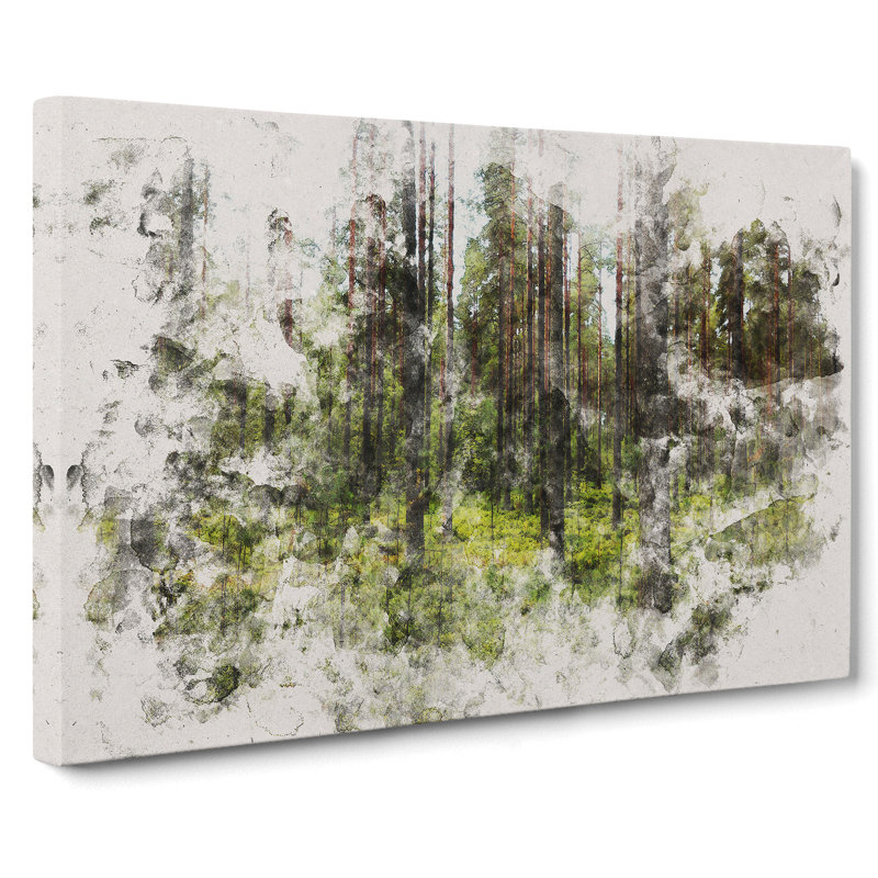 Green Forest Vol.1 - Wrapped Canvas Print, 35cm H x 50cm W x 3cm D