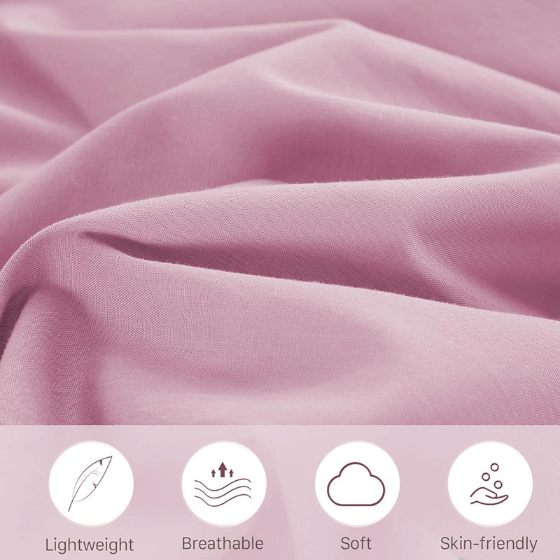 Microfiber Solid Colour Duvet Cover Set