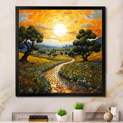 «Vangogh Olive Grove In Province - Vangogh», art encadré par Vincent Van Gogh