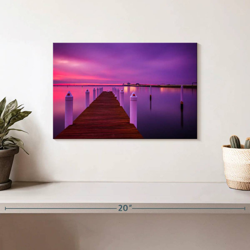 Chesapeake bay dock sundown Aletra, H 8 po x l 12 po