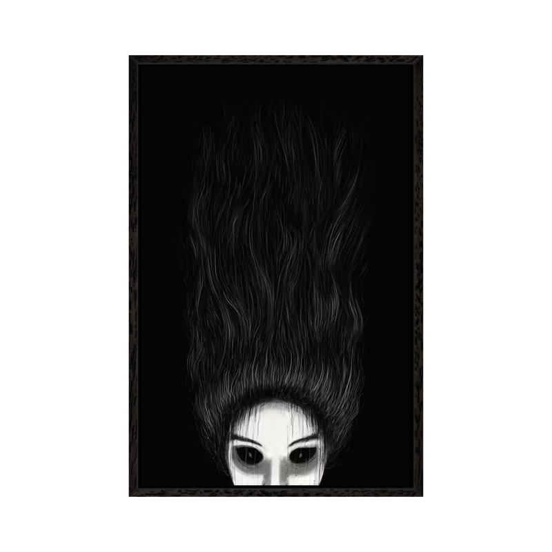 Haunted by Nicebleed - Print on Canvas, Black Framed, 66.04cm H x 45.72cm W x 3.81cm D