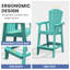 Ensemble de 2 grandes chaises de patio Adirondack de qualité supérieure avec plateau intégré-101797888