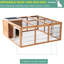 Cage à lapin, espace principal ouvrable, trois panneaux de ventilation, construction pour petits animaux - intérieur ventilé, bois, eau, pour lapins et cochons d'Inde