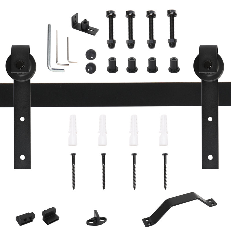 Ensemble de quincaillerie pour porte de grange coulissante à rail simple standard, 66 po