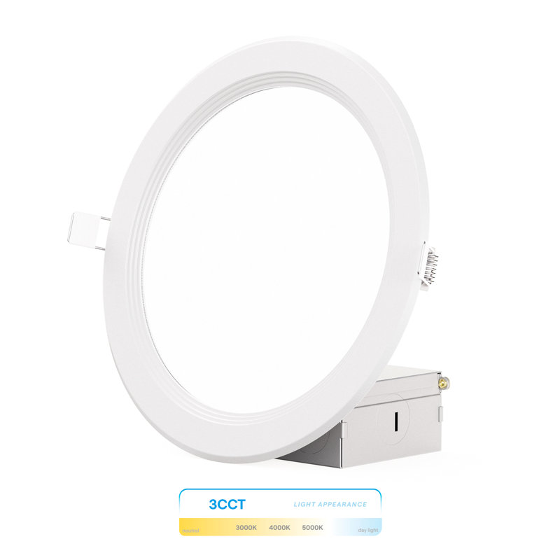 Ensemble de plafonniers encastrés à DEL de 6 po Infibrite Thin, 3CCT, 6 pouces, Blanc