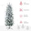 ? Décoration de Noël - Arbre de Noël artificiel enneigé de 6 pi de hauteur avec 477 branches de neige, ouverture automatique, base en acier
