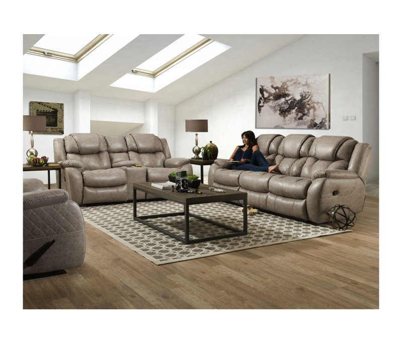 Fauteuil inclinable Armandino, Polyester brun clair