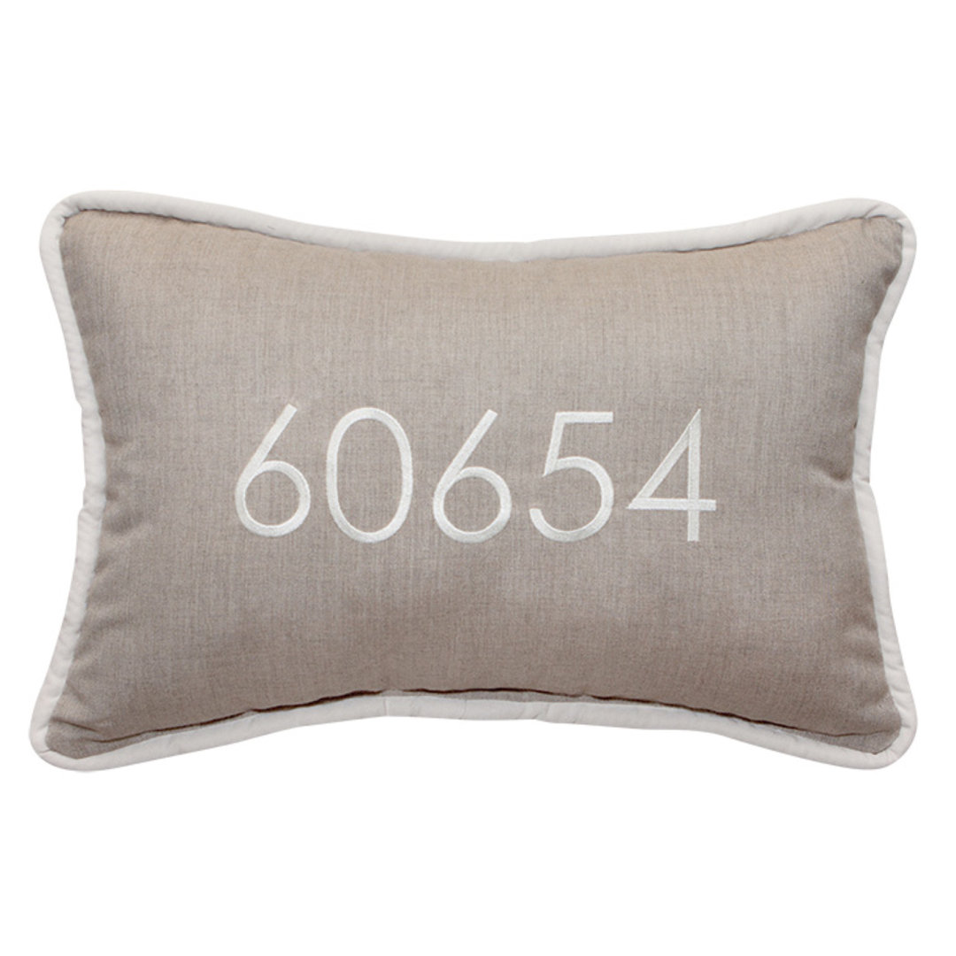 Zip Code Personalized Pillows Outdoor Rectangular Pillow Cover & Insert Inspired Visions 