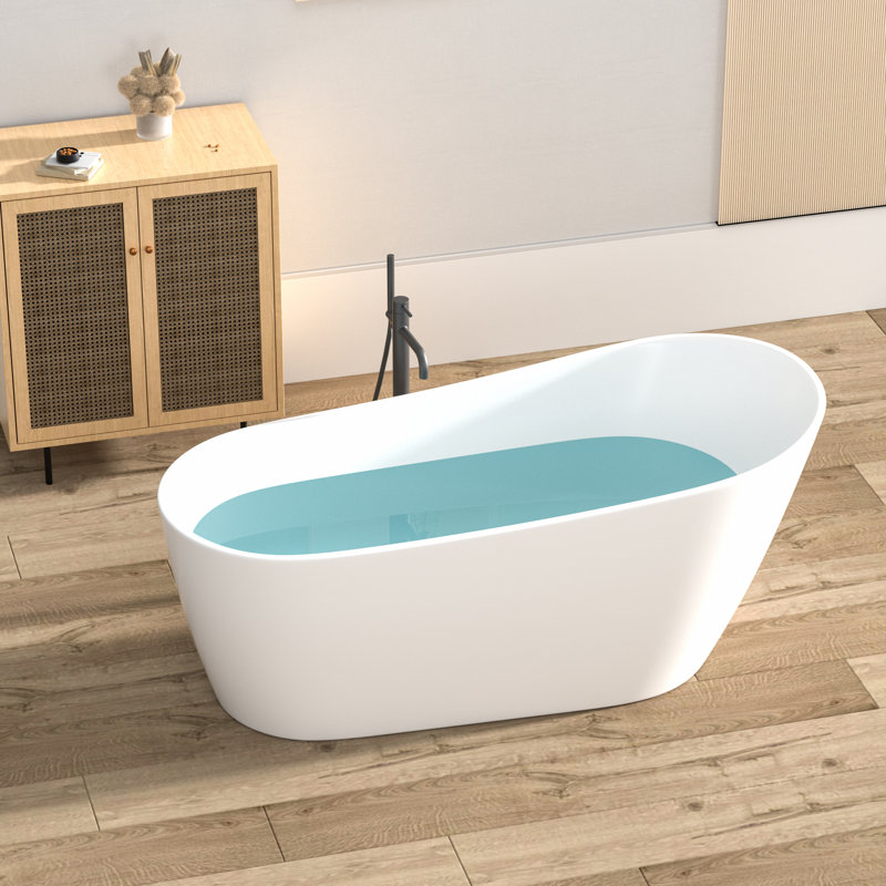 63'' x 31'' Freestanding Soaking Acrylic Bathtub