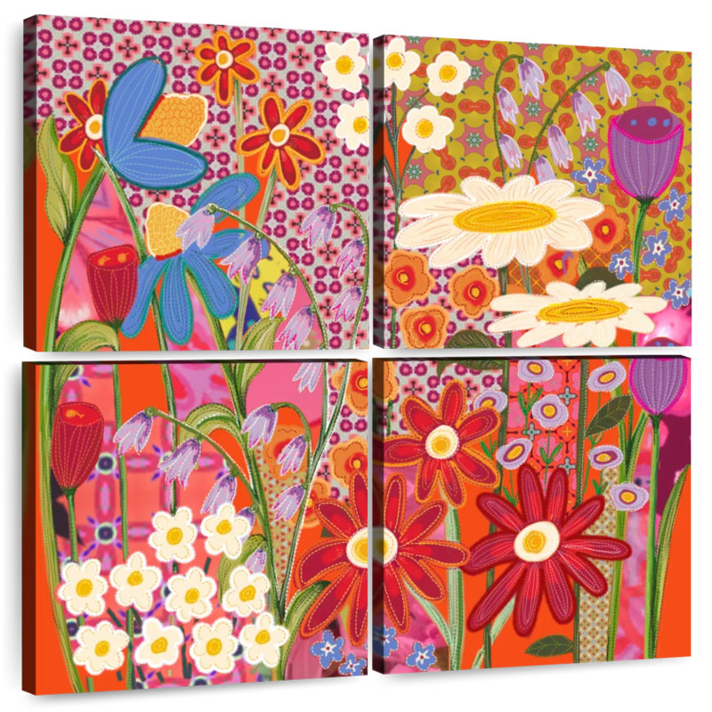 Harnek Flower Fabric II, 57" H x 57" W