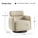 Mahvish Genuine Leather Swivel Rocker Barrel Chair With Adjustable Headrest
