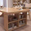 Bureau rectangulaire en bois massif Burlywood-1689436351