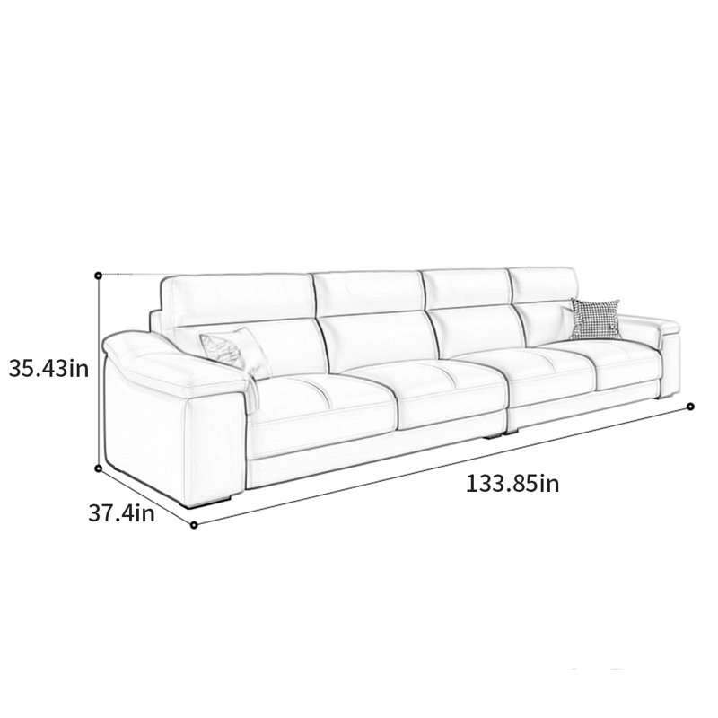 Kinzey, 4, H 35,43 po x l 133,85 po x P 37,4 po