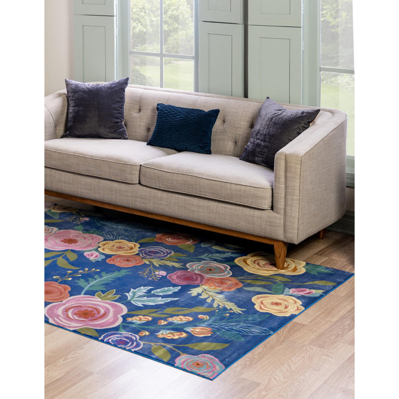 Floral Indoor Rug, Rectangle 9' x 12'