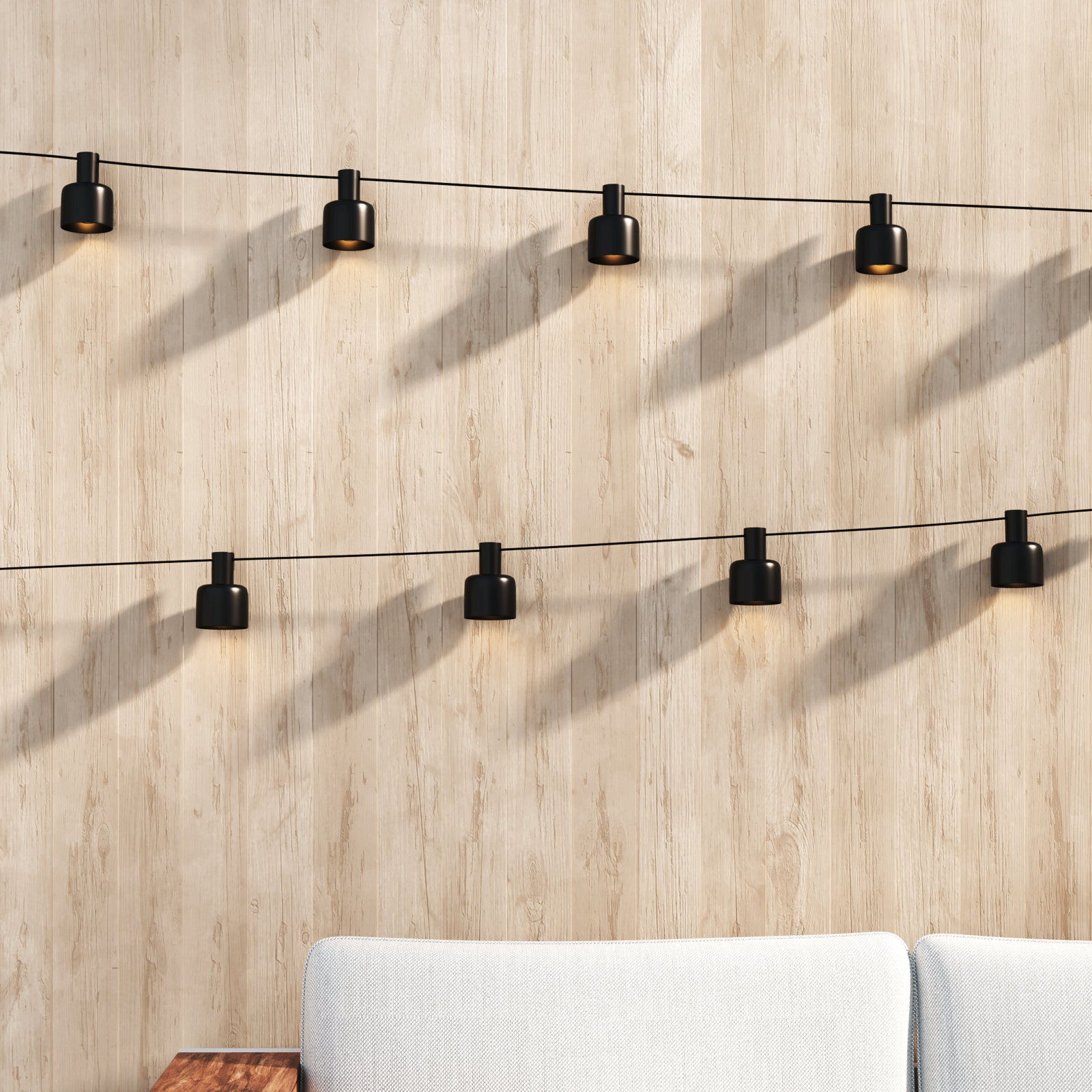 Walthall 120" Outdoor 10 - Bulb Standard String Light (End to End Connectable)