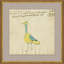 Yellow Bird W/Spots - Mennonite Ledger Drawing Framed Textual Art