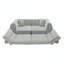 Canapé tissé à compression en chenille rayée, canapé compact à rangée droite avec éponge haute densité, canapé économiseur d'espace requis sans assemblage pour salon, appartement, bureau (blanc et sauge)-829285007