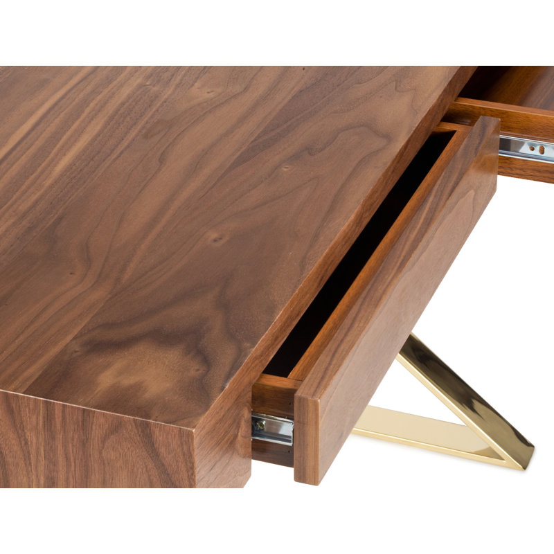 Jonathan Desk, Brown, Gold