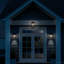 Applique murale extérieure Beacon Square EPMM texturée noire de 44,5 cm (17,5 pouces) à lumière avec abat-jour en verre martelé transparent-93805888-93805889