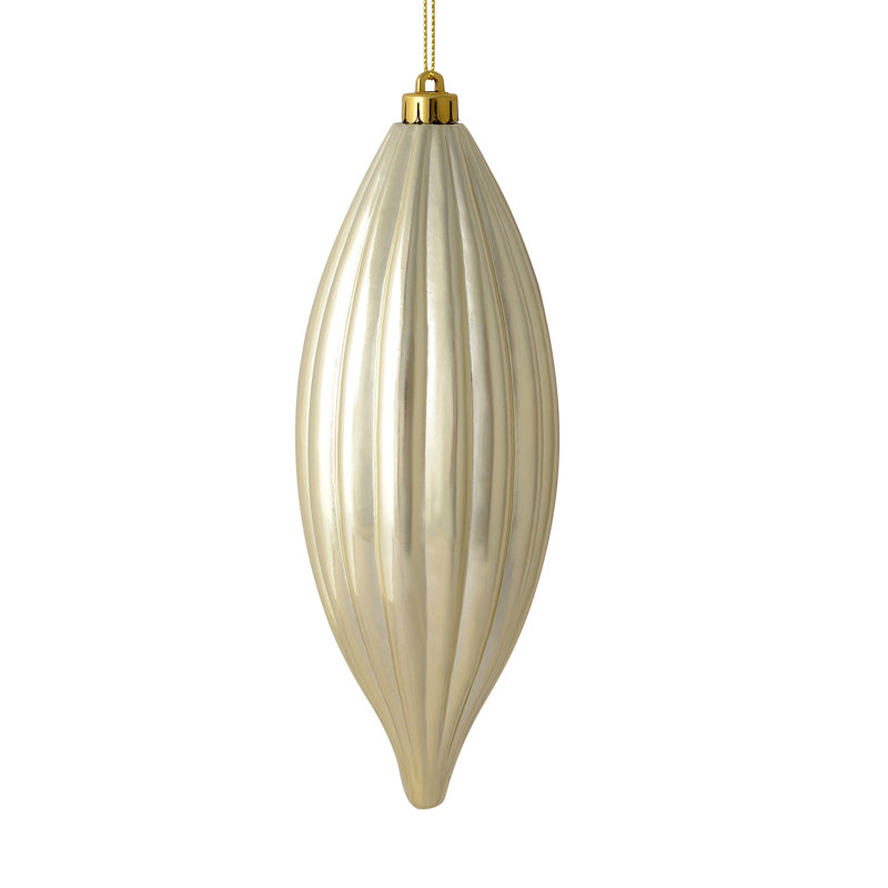 Ornement en forme de fleuron 8 po nLine, Champagne